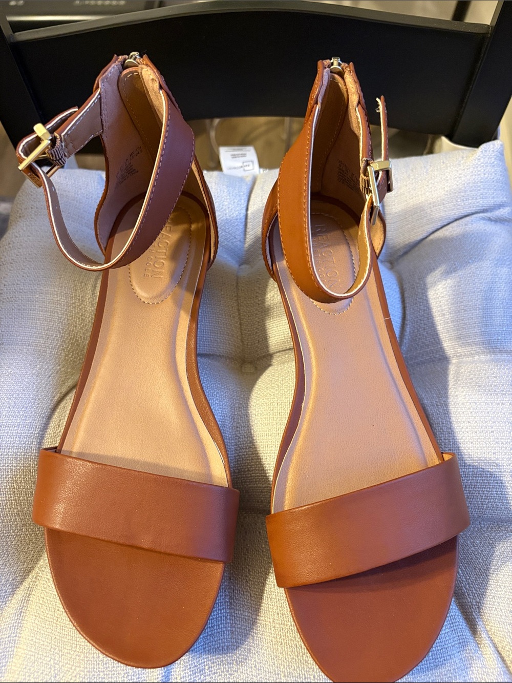 Kenneth Cole Women's Tan Brown Ankle-Strap Sandals